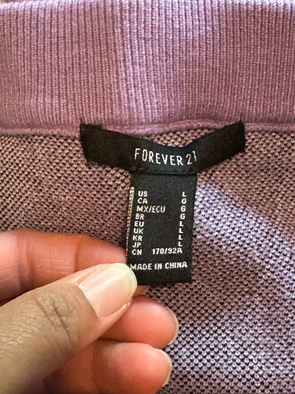 Forever 21 Lavender Argyle Crop Top & Mini Skirt Set - Picture 5 of 8